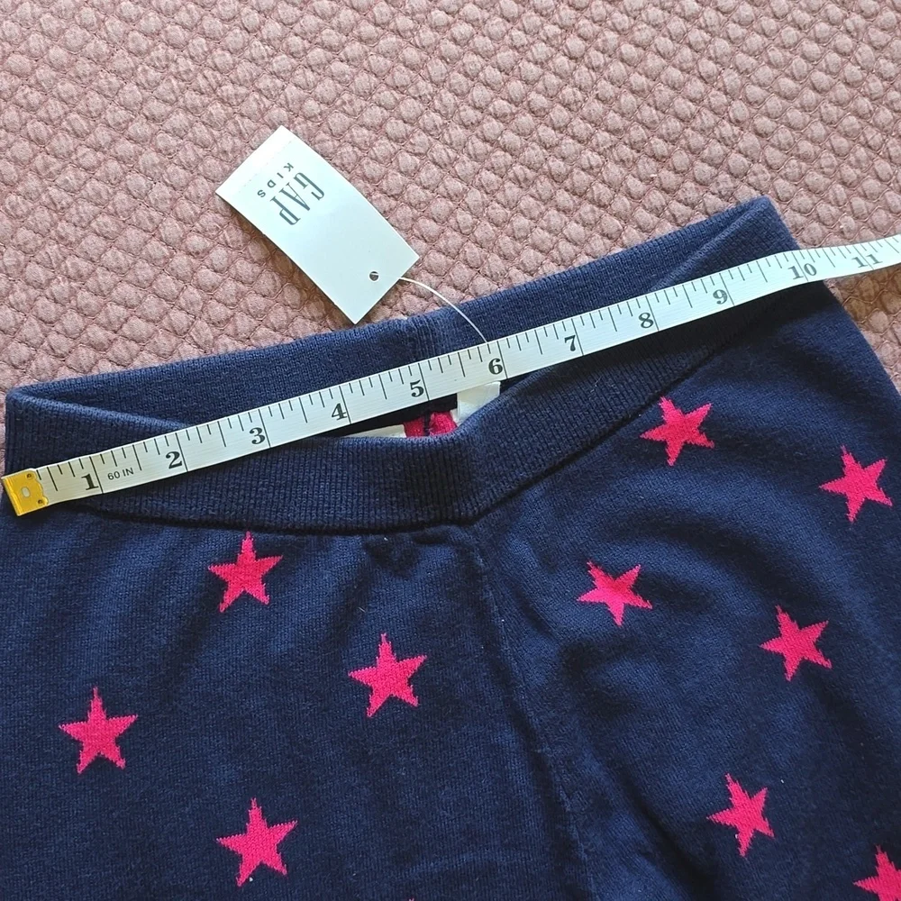 GAP Kids Dark Blue Leggings with Bright Pink Stars